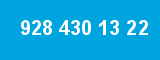 928 430 13 22 928 430 13 22